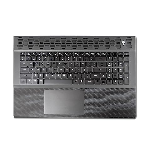 Image of MightySkins Carbon Fiber Skin Compatible with Alienware M18 R1 (2023) Full Wrap Kit - Smoky Quartz | Protective, Durable Textured Carbon Fiber Finish | Easy to Apply & Change Styles | Made in The USA