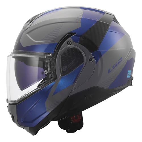 Image of LS2 Helmets Advant II Modular Motorcycle Helmet W /SunShield (Gloss Jeans Gray - X-Small)