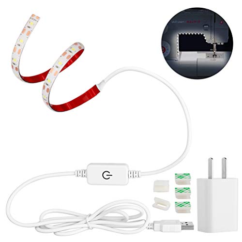 Sewing Machine Light - LED White Strip Lighting Kit 6.5ft Cord Touch Dimmer