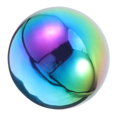 Sosoport Hohlkugel Aus Edelstahl Große Glänzende Spiegelkugel Spiegelkugel-Dekoration Gartenkugel Metallkugel Runde Kugel Gartenkugel Spiegelkugel Aus Stahl Edelstahlkugel