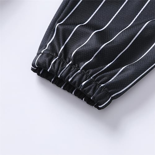 Image of Kids Baseball Jersey Birthday Boy Shirt and Striped Pants 2 Piece Birthday Outfit Summer Clothes 1-6 Years Old