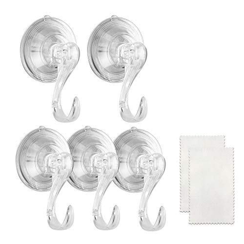 Znben Suction Cup Hooks,Reusable Clear Heavy Duty Vacum Shower Suction Cup Hooks