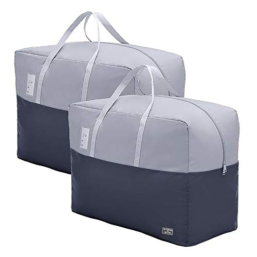 75L Large Zipper Comforter Storage Bag, Folding Blanket Storage...
