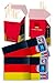 Produktbild indo slipp EM-Set Motiv: Deutschland Fahne/Flagge - 2X cardbox (Kartenhülle, Ausweishülle, Führerscheinhülle) UND 2X (Überzieher für Zigarettenschachteln) im Set