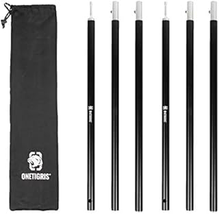 OneTigris Lightweight Tent Poles, 2pc/set, 7075 Aluminum Alloy, Adjustable & Extendable