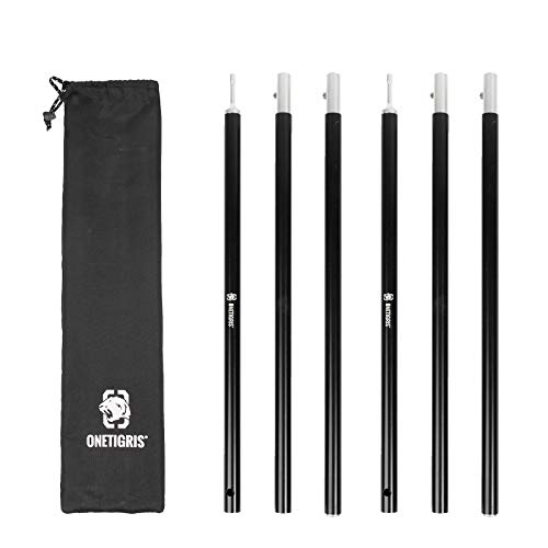 Image of OneTigris Lightweight Tent Poles, 2pc /Set, 7075 Aluminum Alloy, Adjustable & Extendable