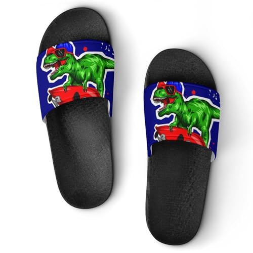 Claquettes Femme Dinosaure Antidérapantes Sandales de Bain Légères et Souples