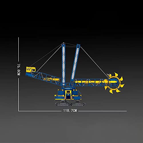 FanMei MISINI 17006 Schaufelradbagger, (Fernbedienung & APP-Steuerung R/C) Kleinpartikel-Puzzle-Bagger-Montage-Spielzeug… – Bild 7