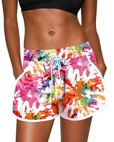 Occasione: i pantaloncini da bagno elasticizzati da donna sono perfetti per il tempo libero, la spiaggia, il nuoto, lo sport, la palestra o la vita quotidiana. L'alta qualità offre una straordinaria libertà di movimento e comfort