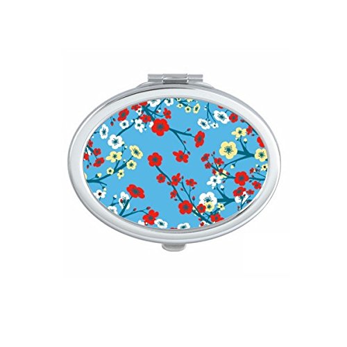 Miroir de poche portable sakura bleu petit miroir maquillage main