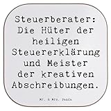 Mr. & Mrs. Panda Untersetzer Spruch Steuerberater Helden - Geschenk, Steuergenies, Untersetzer für Gläser, Steuerexperten, Unternehmen,