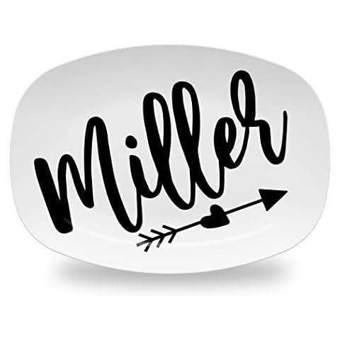 Personalized Platter, Serving Platter, Dinnerware, Serving Tray - Script Last Name Cover