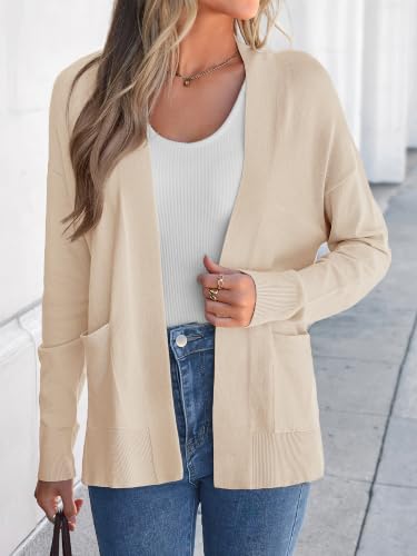 KIRUNDO Womens Fall Long Sleeve Open Front Soft Knit Cardigan with Pockets - image 8