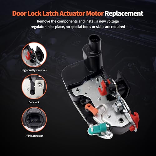 Image of HiSport Door Lock Latch Actuator Motor Front Driver Side 931634 931-634 Compatible with Dodge Ram 1500 2500 3500 Pickup 1994-2002, Replacement for 55076291AB 55075357 55076077