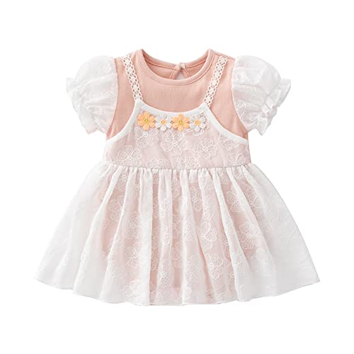 Baby Mädchen Kleid Mit Mütze - Blumen Tüll Kleid Für Besondere Anlässe