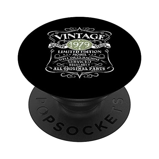 Vintage 1979 - Regalo de cumpleaños para hombre y mujer, diseño original PopSockets PopGrip Intercambiable