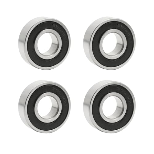 Flewdart 4pcs rodamientos de bolas 6202-2rs, rodamiento pequeños 15x35x11mm 6202 2rs aleación de cromo con doble protección para hacer usted mismo, bancos giratorios,impresoras 3D (6202-2RS 4ps)