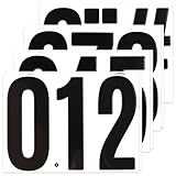 BINLINHONGO 7 Inch Large Number Stickers, 8 Sheets Self-Adhesive Vinyl Number Sticker Decals for Mailbox, Bulletins Boards, Home and Outdoors, Black
