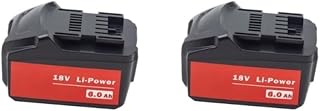 High-Capacity 18V 6000mAh, 9000mAh, 12000mAh Battery Compatible for Metabo Cordless Power Tools(Orange)