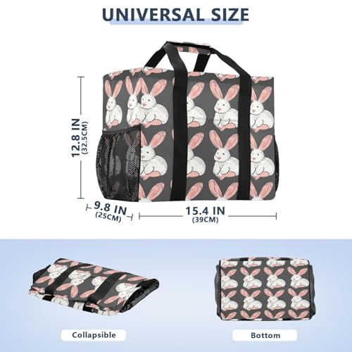 Nander Lovely Rabbits Foldable Tote Bag Waterproof Sandproof Women Beach Bag Handbag Gym Bag Travel Shopping Bag2