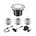Produktbild ledscom.de LED Boden-Einbauleuchte Ain für außen kalt-weiß je 55lm IP67 99mm Ø 4er Set