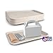 12" x 16" Disposable White Molded Fiber/Pulp Rectangular Food/Cafeteria Tray by MT Products - (15 Pieces)