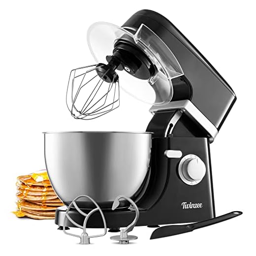 Robot Reposteria Multifuncion - 1000W - 6 Velocidades de Amasado - 4 Accesorios Incluidos - Batidor Varillas - Batidor Balón - Gancho para Amasar