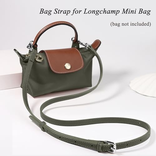 Image of Leather Purse Straps for Longchamp Conversion Kit, Leather Handbag Crossbody Shoulder Strap Adjustable for Women