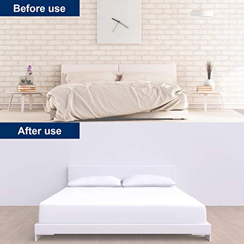 jetec 40 pieces plastic bed skirt pins holding head double white furniture chair leg glide nails clear heads twist pins for slipcovers and bed skirts