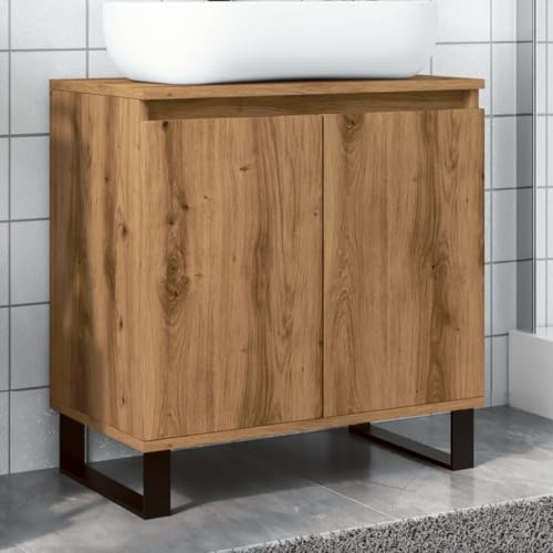 Xichuzi Armario de baño Madera de ingeniería Roble Artisan 58x33x60 cm, Muebles De Baño, Muebles De Armario, Mueble Baño Auxiliar, Armario pequeño857221