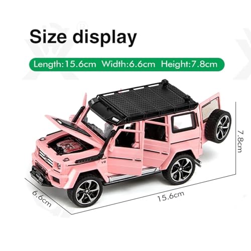 VARIYA ENTERPRISE® 1:32 Mercedes Brabus G500 Toy Car Metal Pull Back Diecast Car with Openable Door and Sound Light, Gifts Toys for Kids【 White 】