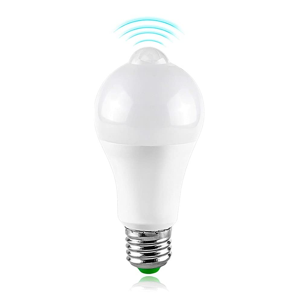 Paquete de 2 Bombillas LED con Sensor de Movimiento, CA 85-265 V, 12 W, 15 W, 18 W y 20 W, E27, para escaleras, pasillos, lámparas de inducción Nocturna por Infrarrojos.
