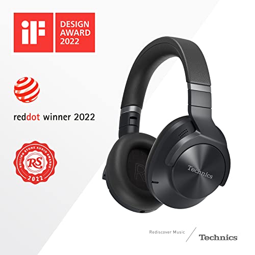 Technics EAH-A800E-K Cuffie Wireless, Auricolari Bluetooth Multipoint Over Ear con Cancellazione del Rumore e Microfono, Vestibilità Ergonomica, Fino a 50 Ore di Riproduzione, Connessione Facile, Nero - Image 3
