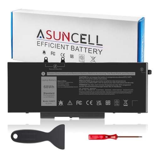 Image of ASUNCELL 68Wh 3HWPP Laptop Battery Replacement for Dell Latitude 5401 5410 5411 5501 5510 5511 Precision 3541 3551 Inspiron 7706 2-in-1, 17 7500 /7506 2-in-1 Black 10X1J N2NLL 1VY7F 451-BCMN 15.2V