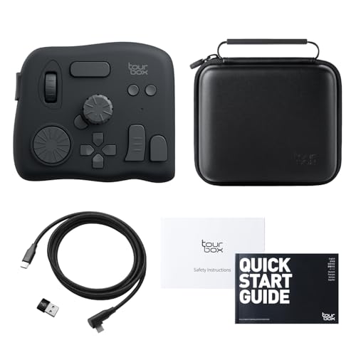 TourBox NEO - Customizable Editing Controller, Video Photo Color Grading Speed Editor, Mac/PC Intuitive Control Productivity for Adobe, Davinci and More, Programmable Keyboard Set with Cable and Bag