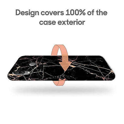 Image of COLORflow Back Cover Compatible with Honor Play | Beautiful Black Golden Marble | Designer Printed Hard CASE Bumper Back Cover Compatible with Honor Play