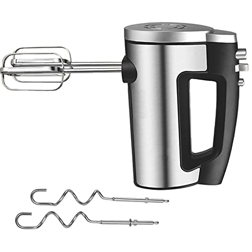 Batidora Varillas, Batidora de Mano 300W Ultra Potente con 6 Velocidades y Turbo Boost y 4 Accesorios de Acero Inoxidable (2 Ganchos para Masa y 2 Batidores) para Galletas, Brownies, Pasteles, Masa Cover