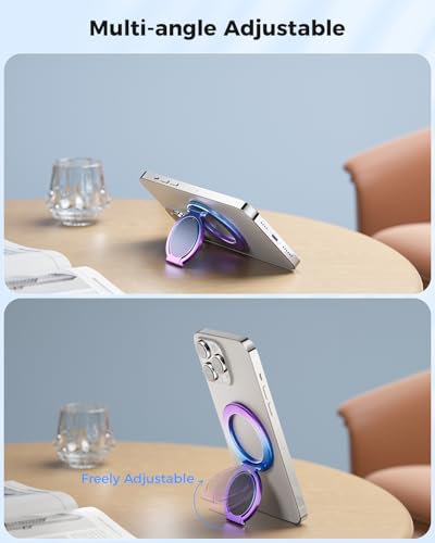Image of SUPERONE Dual-Sided Magnetic Ring Holder, Colorful Gym Phone Grip Kickstand