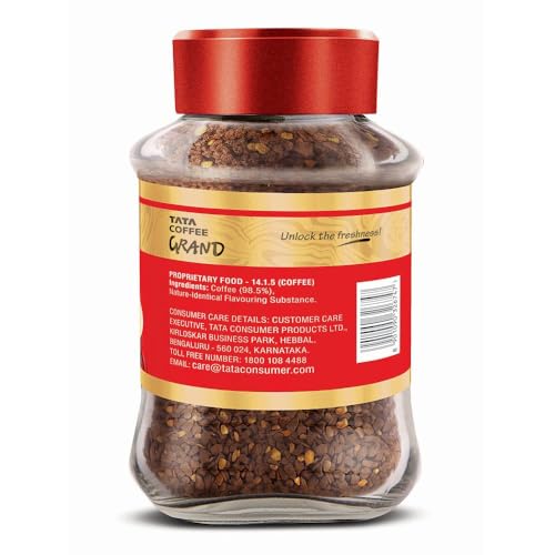 Image of Tata Premium Instant Coffee, 90g Jar, 100% Pure Coffee, With Flavour Locked Decoction Crystals, Rich Aroma & Great Taste