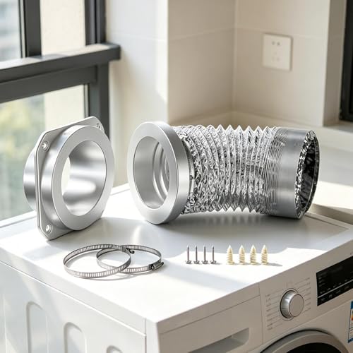 Raccordement flexible évacuation sèche-linge avec kit magnétique alu
