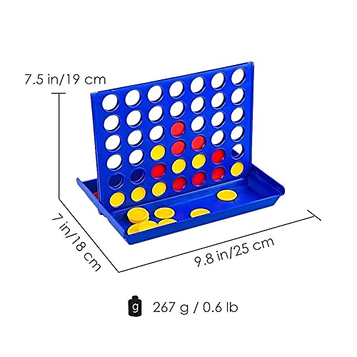 Pup Go 4 In A Row Game - 6 Spare Discs Included, Board Games Toys For Kids, Classic Four In A Row, Travel Size Games For Ages 3 4 5 6 7 8 12 Year Old Boys Girls Children Adults #TOP1
