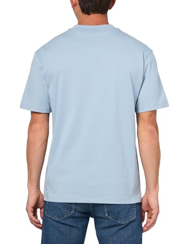 Hugo Herren-T-Shirt mit kleinem Logo in der Mitte, Jersey, kurzärmelig, Dust Blue, Klein – Ansicht 2