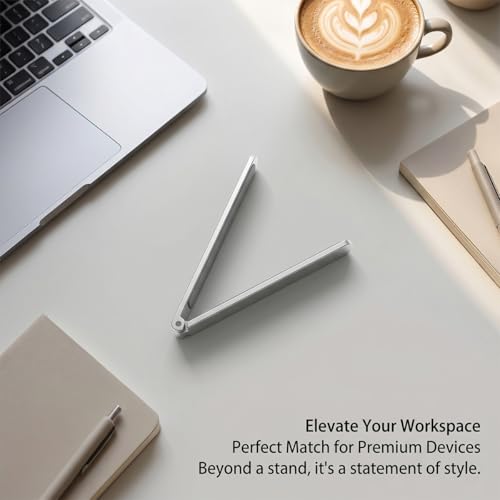 Image of Mobile Stand and Phone Holder for Hands-Free Viewing, 2Pcs Metal Phone Stand for Desk, Portable Mobile Accessories for Video Watching and Charging, Compatible with iPhone Samsung and All Cellphones
