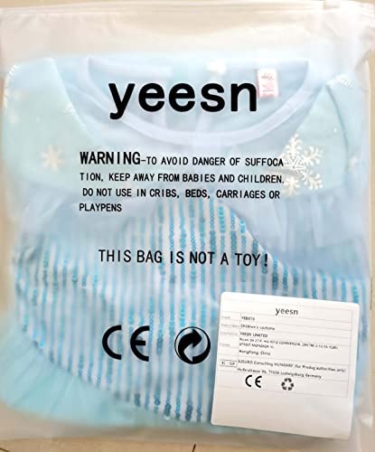 Princess Dress Up Costume for Girls Snow Queen Costume Fancy Up Sequin with Snow Cloak Birthday Cosplay Halloween Party Dresses Outfit