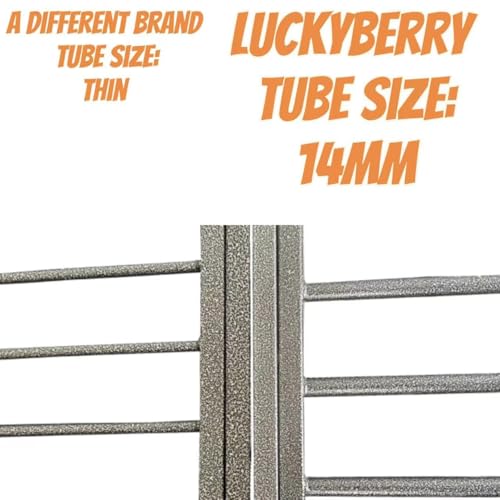 Luckyberry 38/42/46 Inch Heavy Duty Extra Large Indestructible Dog Crate Kennel Indoor With Separation Anxiety Lockable Wheels And Removable Tray thumb #2