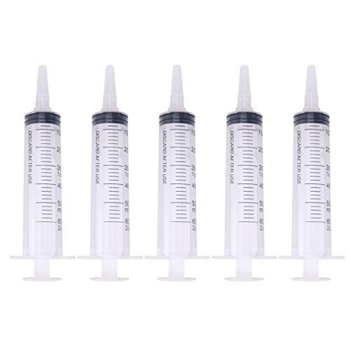 Toyvian Fruit Juice Syringe, Plastic Multiple Injector Without Needle for Halloween, 60ml - 25 pcs
