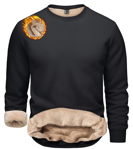 Sweatshirt à manche longue doublé sherpa pour sorties hiver