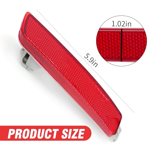 Image of Hoypeyfiy 2Pcs Rear Bumper Reflector Tail Light Left Right Fog Brake Lamp 265605C000 265655C000 Replacement for Nissan Sentra 2013-18, Murano 2009-14, QX70 Base 2014-17
