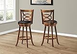 Monarch Specialties I Solid Wood High Swivel Barstool, Set of 2, 42', Oak