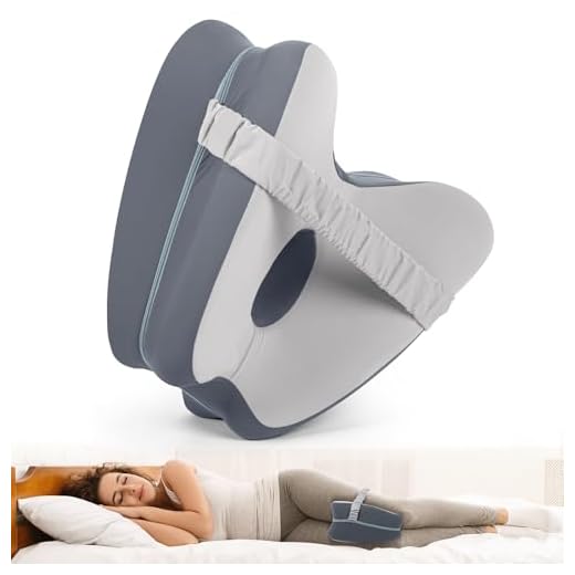 Dioxide Cuscino per Ginocchia In Memory Foam, Ortopedico Cuscino Gambe per Dormire Ergonomico Sollievo Dal Dolore Il Dolore All'Anca Aiuto Posizione Corretta Chi Dorme Sul (Grigio Chiaro)